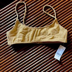 Gold LA Hearts Swimsuit Top